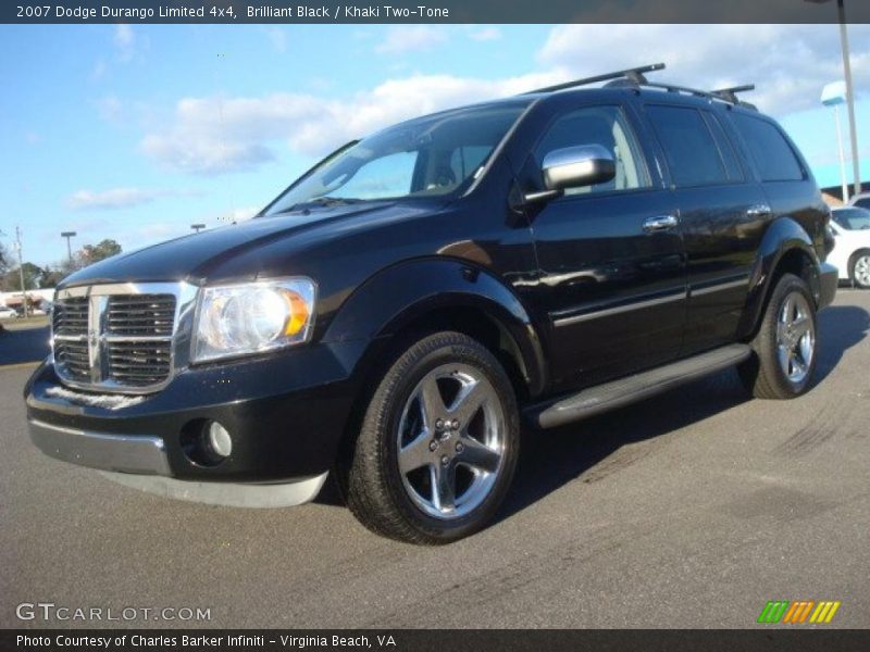 Brilliant Black / Khaki Two-Tone 2007 Dodge Durango Limited 4x4