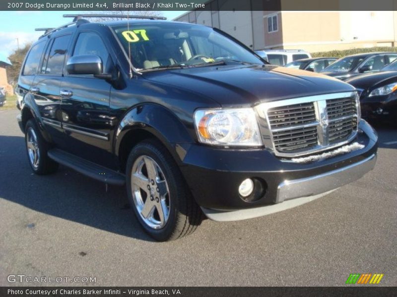 Brilliant Black / Khaki Two-Tone 2007 Dodge Durango Limited 4x4