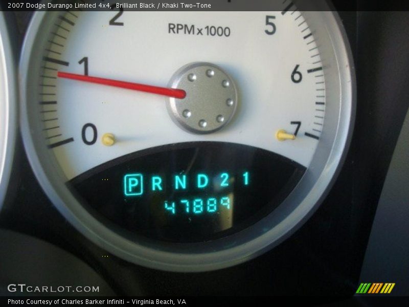 Brilliant Black / Khaki Two-Tone 2007 Dodge Durango Limited 4x4