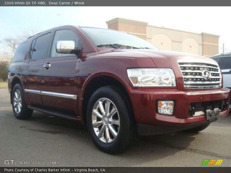 Deep Garnet / Wheat 2009 Infiniti QX 56 4WD