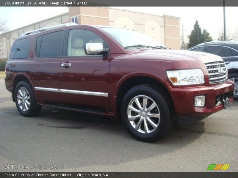 Deep Garnet / Wheat 2009 Infiniti QX 56 4WD