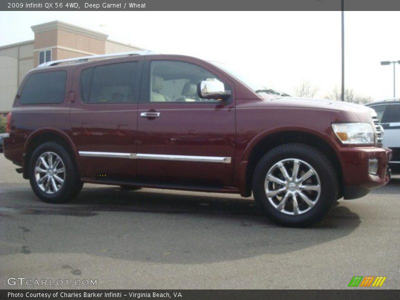 Deep Garnet / Wheat 2009 Infiniti QX 56 4WD