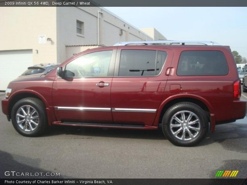 Deep Garnet / Wheat 2009 Infiniti QX 56 4WD