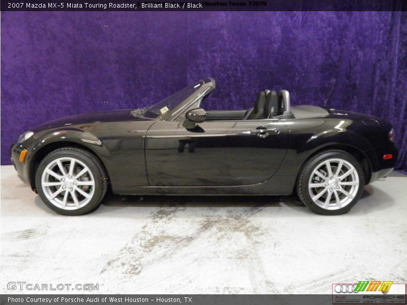 Brilliant Black / Black 2007 Mazda MX-5 Miata Touring Roadster