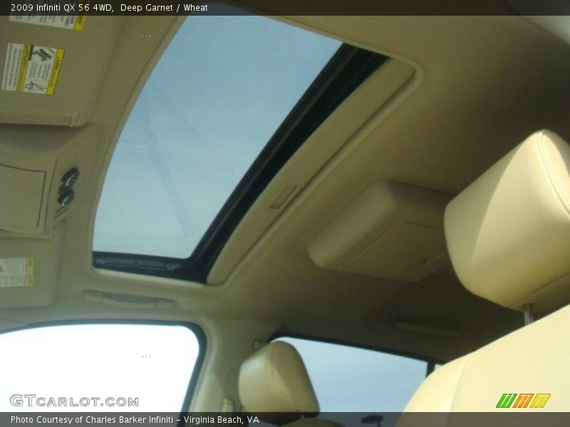 Deep Garnet / Wheat 2009 Infiniti QX 56 4WD