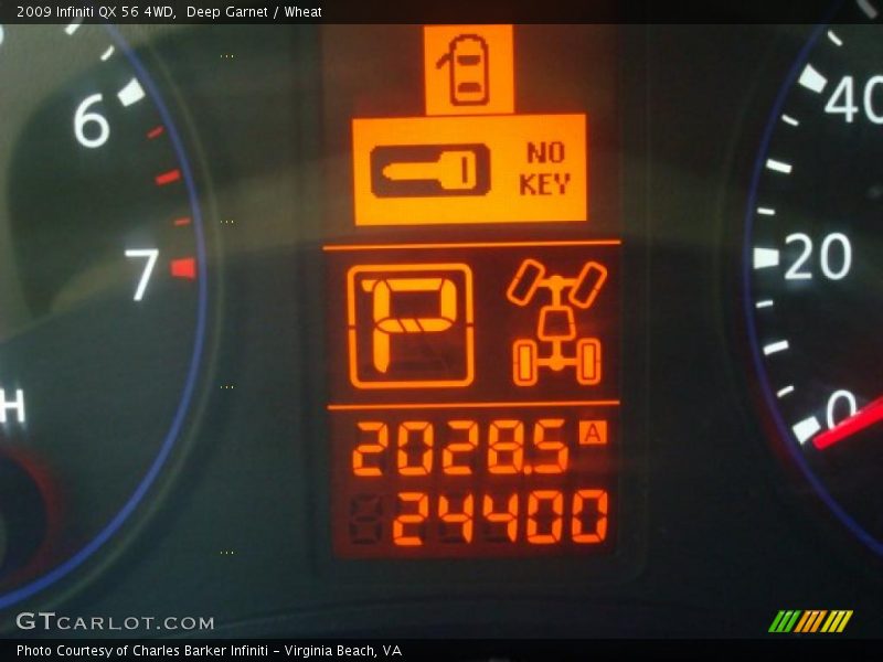 Deep Garnet / Wheat 2009 Infiniti QX 56 4WD