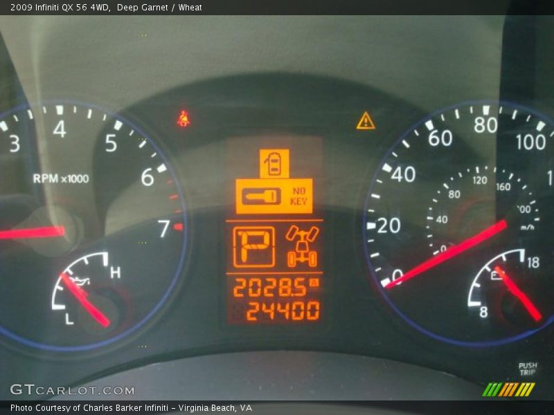 Deep Garnet / Wheat 2009 Infiniti QX 56 4WD