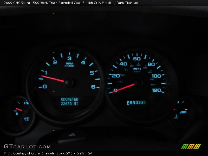 Stealth Gray Metallic / Dark Titanium 2009 GMC Sierra 1500 Work Truck Extended Cab