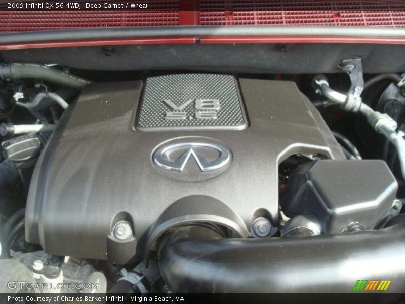  2009 QX 56 4WD Engine - 5.6 Liter DOHC 32-Valve V8