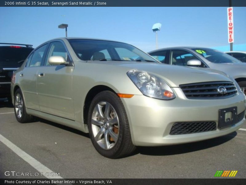 Serengeti Sand Metallic / Stone 2006 Infiniti G 35 Sedan
