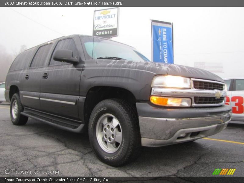 Dark Gray Metallic / Tan/Neutral 2003 Chevrolet Suburban 1500