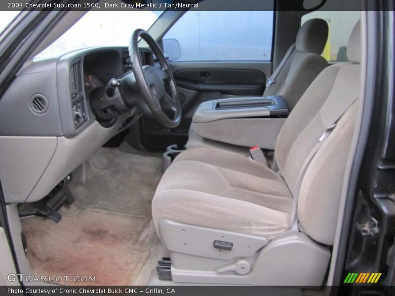 Dark Gray Metallic / Tan/Neutral 2003 Chevrolet Suburban 1500