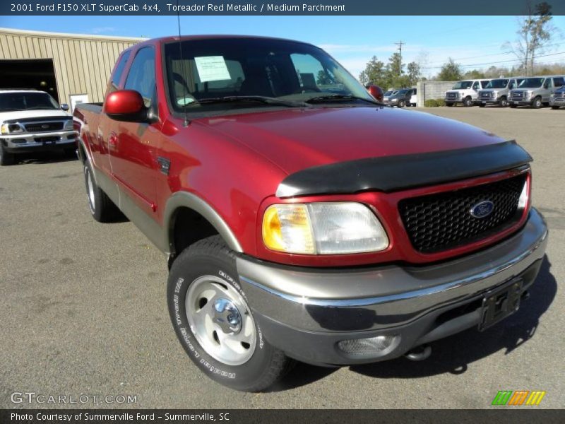 Toreador Red Metallic / Medium Parchment 2001 Ford F150 XLT SuperCab 4x4