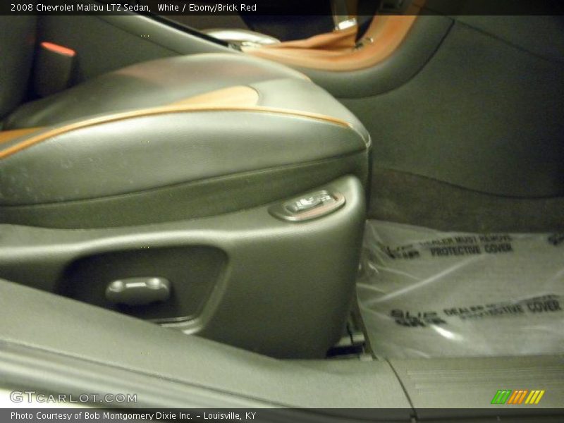 White / Ebony/Brick Red 2008 Chevrolet Malibu LTZ Sedan