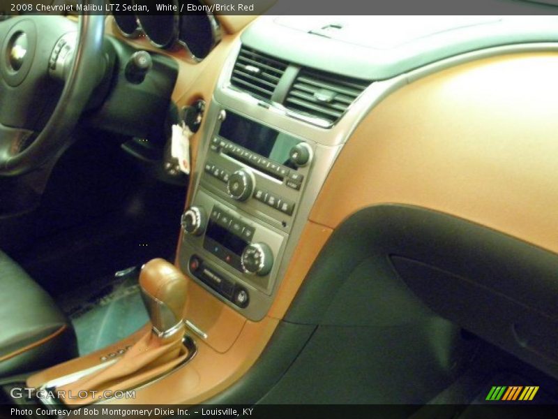 White / Ebony/Brick Red 2008 Chevrolet Malibu LTZ Sedan