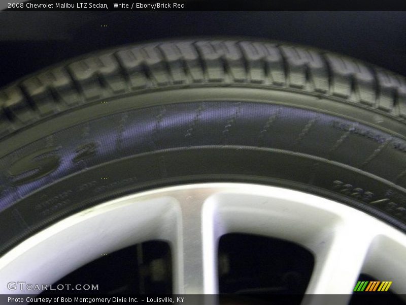 White / Ebony/Brick Red 2008 Chevrolet Malibu LTZ Sedan