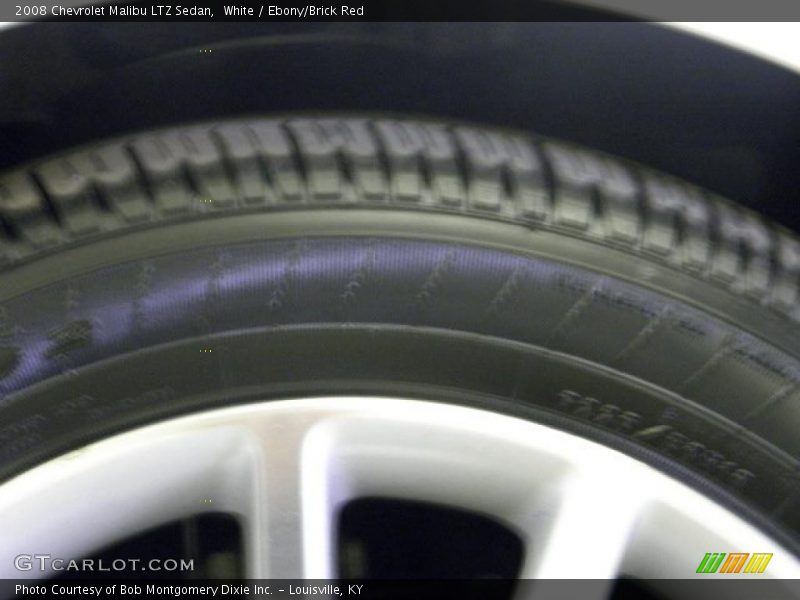 White / Ebony/Brick Red 2008 Chevrolet Malibu LTZ Sedan