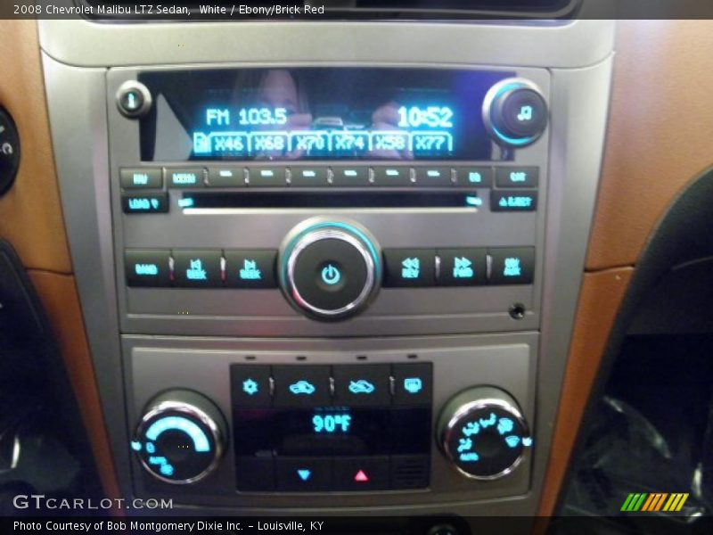 White / Ebony/Brick Red 2008 Chevrolet Malibu LTZ Sedan