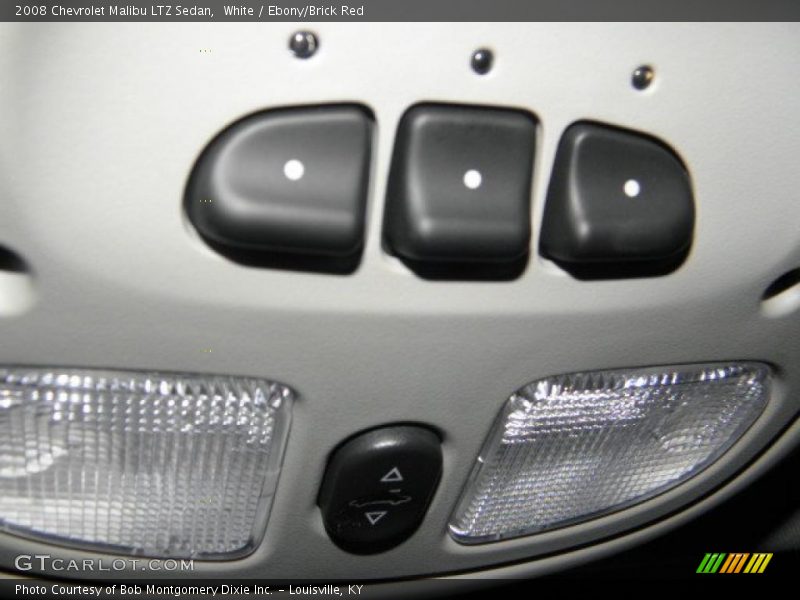 White / Ebony/Brick Red 2008 Chevrolet Malibu LTZ Sedan