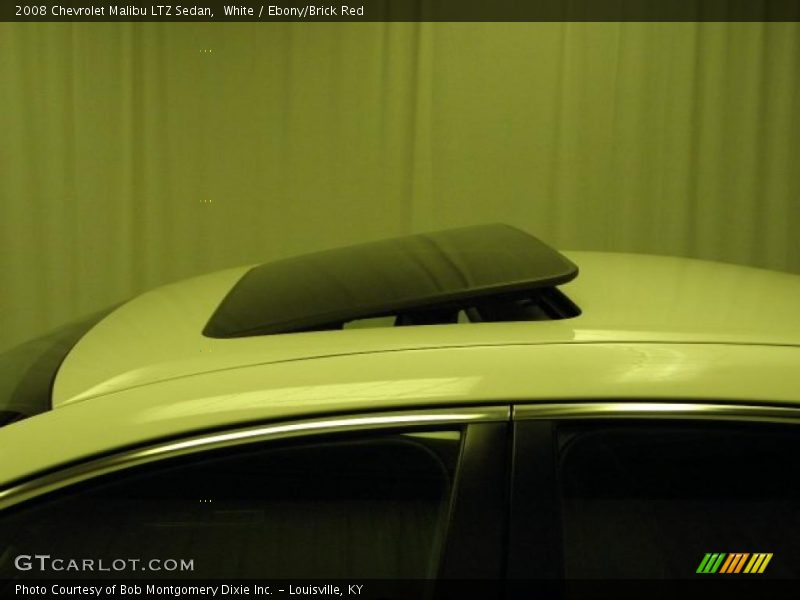 White / Ebony/Brick Red 2008 Chevrolet Malibu LTZ Sedan