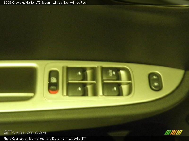 White / Ebony/Brick Red 2008 Chevrolet Malibu LTZ Sedan