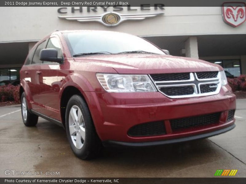 Deep Cherry Red Crystal Pearl / Black 2011 Dodge Journey Express