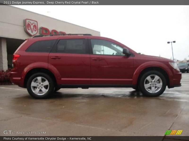 Deep Cherry Red Crystal Pearl / Black 2011 Dodge Journey Express