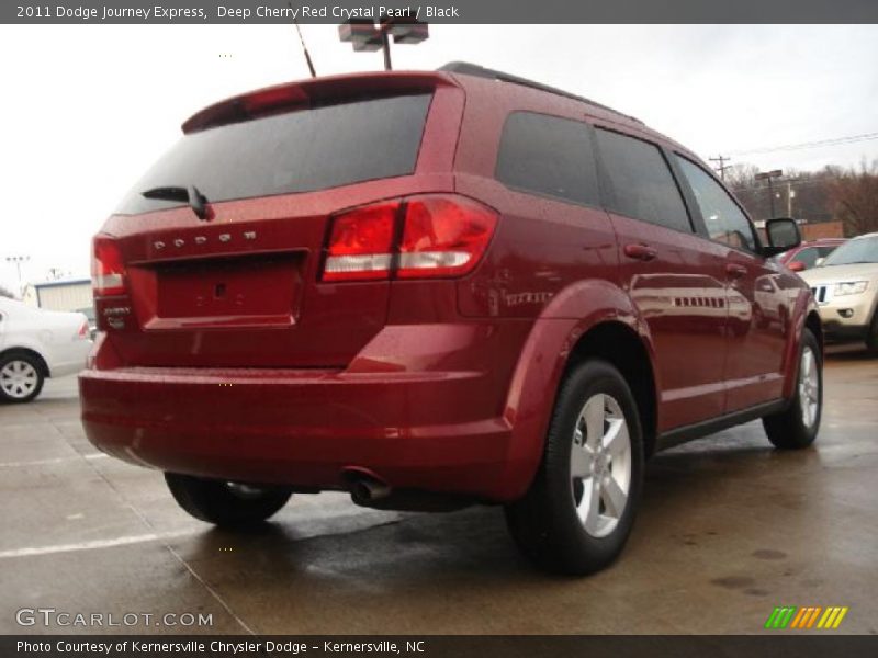 Deep Cherry Red Crystal Pearl / Black 2011 Dodge Journey Express