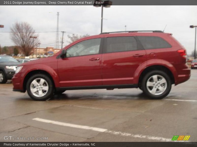 Deep Cherry Red Crystal Pearl / Black 2011 Dodge Journey Express
