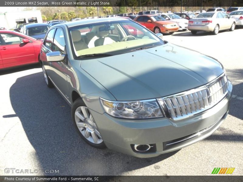 Moss Green Metallic / Light Stone 2009 Lincoln MKZ Sedan