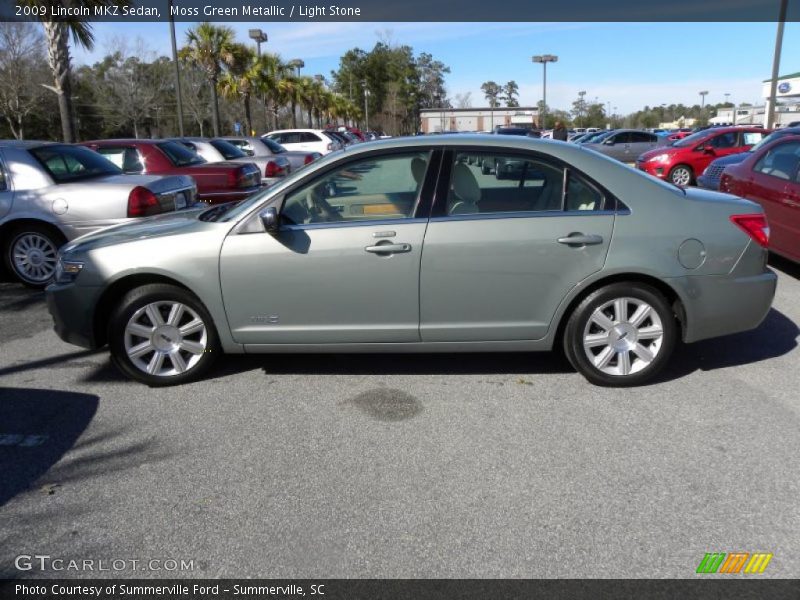 Moss Green Metallic / Light Stone 2009 Lincoln MKZ Sedan