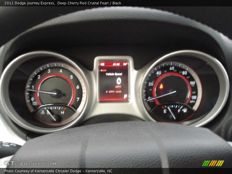 Deep Cherry Red Crystal Pearl / Black 2011 Dodge Journey Express
