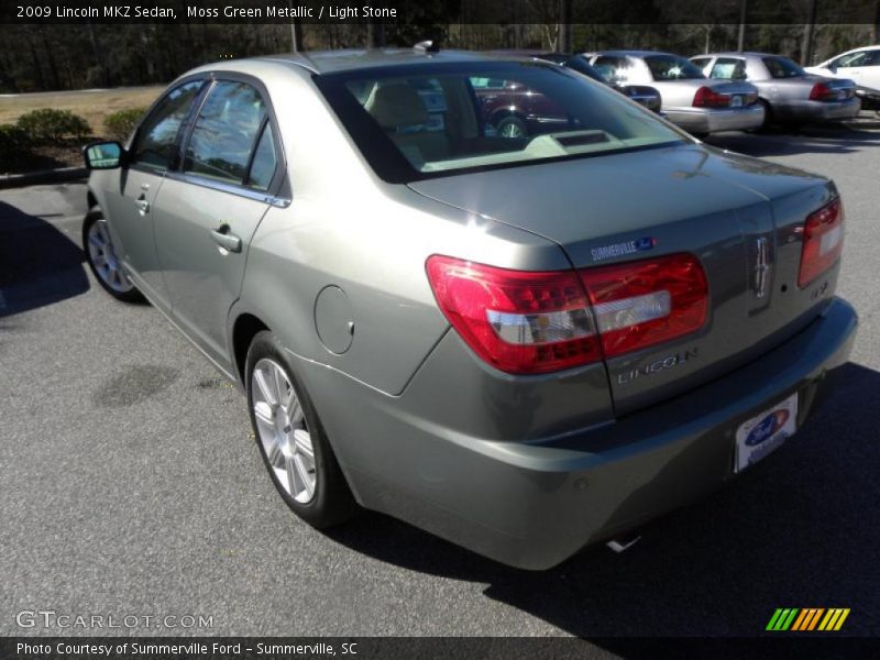 Moss Green Metallic / Light Stone 2009 Lincoln MKZ Sedan