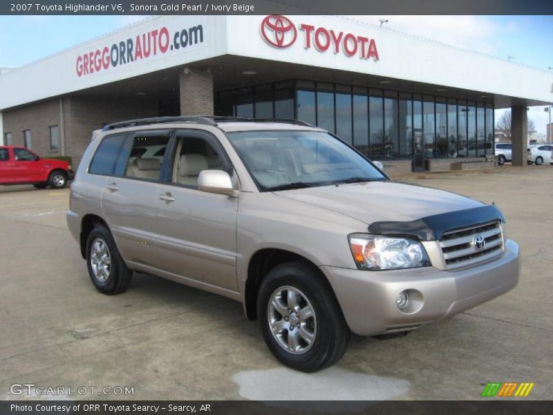 Sonora Gold Pearl / Ivory Beige 2007 Toyota Highlander V6