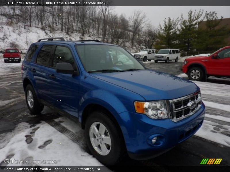 Blue Flame Metallic / Charcoal Black 2011 Ford Escape XLT