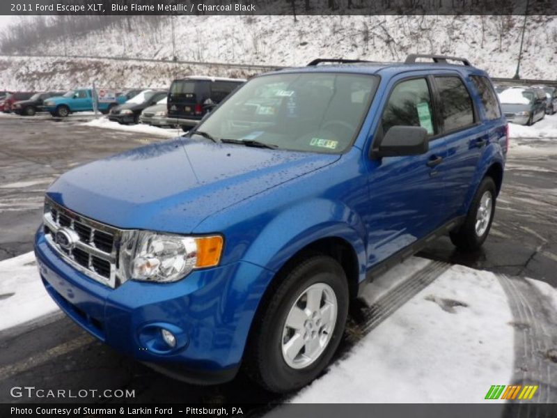 Blue Flame Metallic / Charcoal Black 2011 Ford Escape XLT