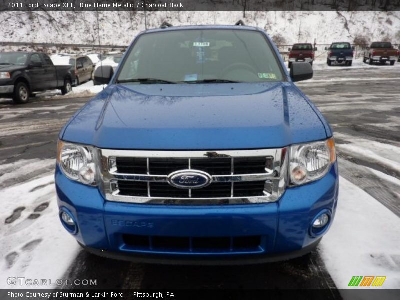 Blue Flame Metallic / Charcoal Black 2011 Ford Escape XLT