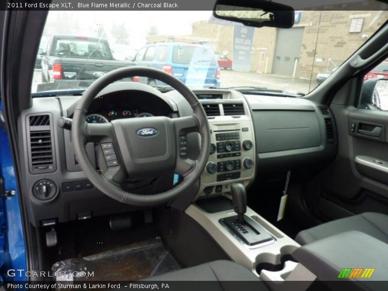 Blue Flame Metallic / Charcoal Black 2011 Ford Escape XLT