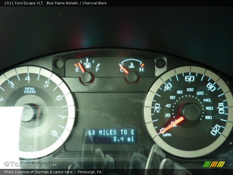 Blue Flame Metallic / Charcoal Black 2011 Ford Escape XLT