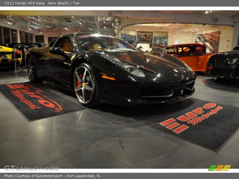 Nero (Black) / Tan 2011 Ferrari 458 Italia