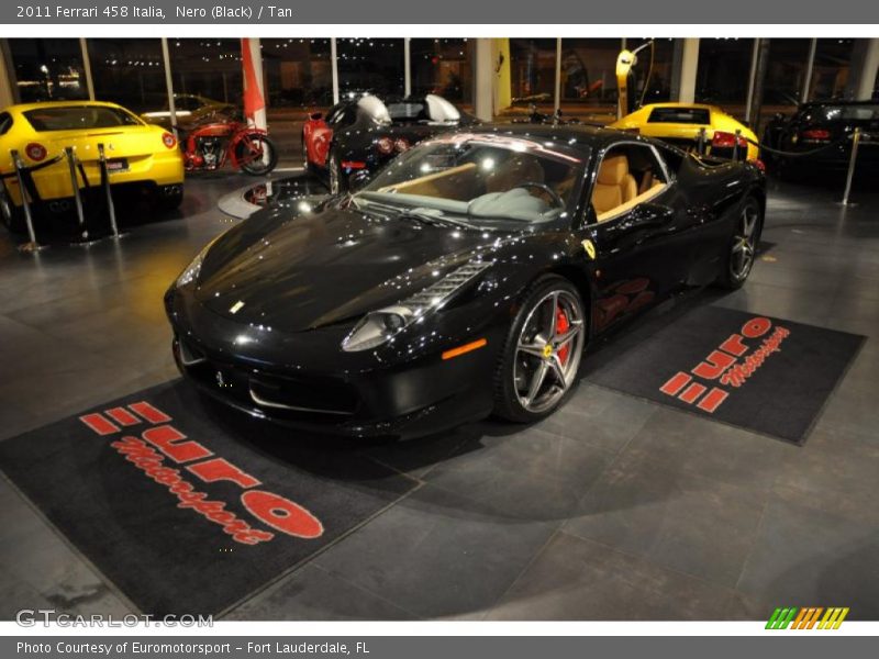 Nero (Black) / Tan 2011 Ferrari 458 Italia