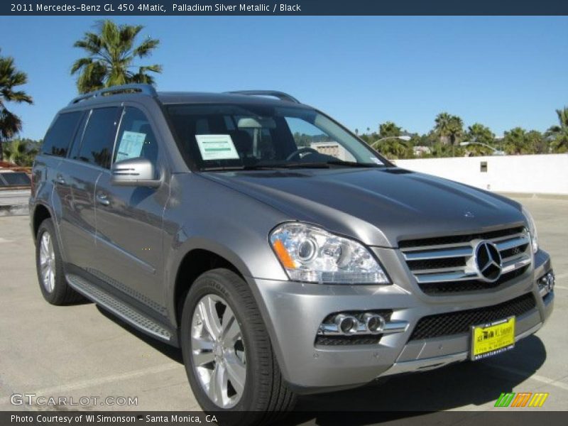Palladium Silver Metallic / Black 2011 Mercedes-Benz GL 450 4Matic