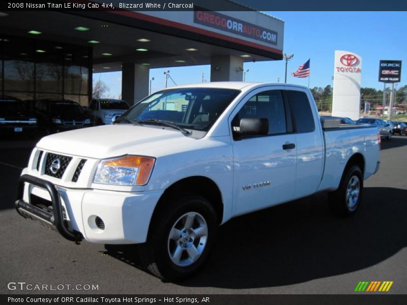 Blizzard White / Charcoal 2008 Nissan Titan LE King Cab 4x4