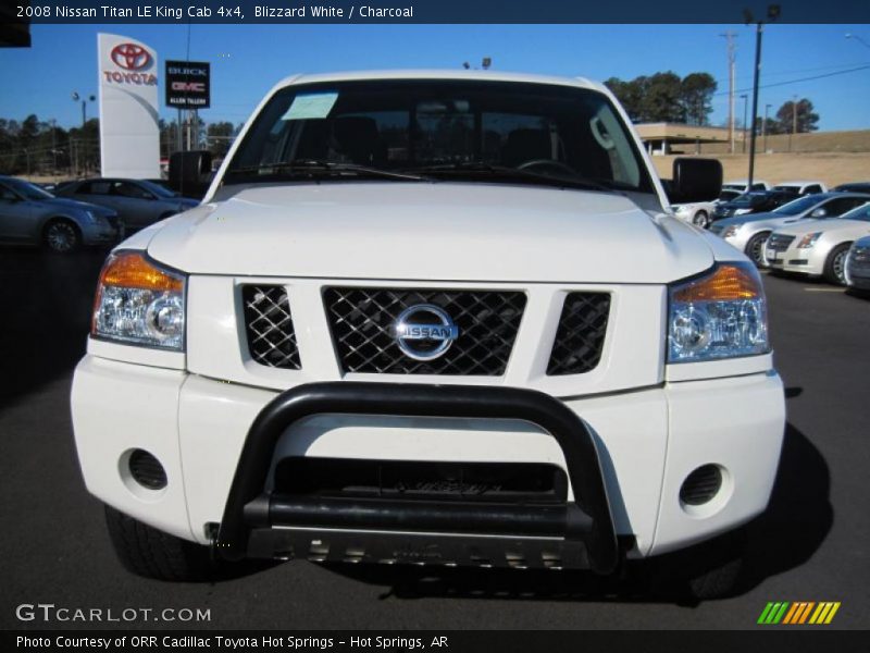 Blizzard White / Charcoal 2008 Nissan Titan LE King Cab 4x4