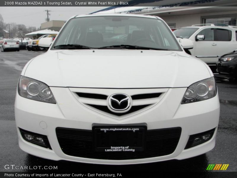 Crystal White Pearl Mica / Black 2008 Mazda MAZDA3 s Touring Sedan