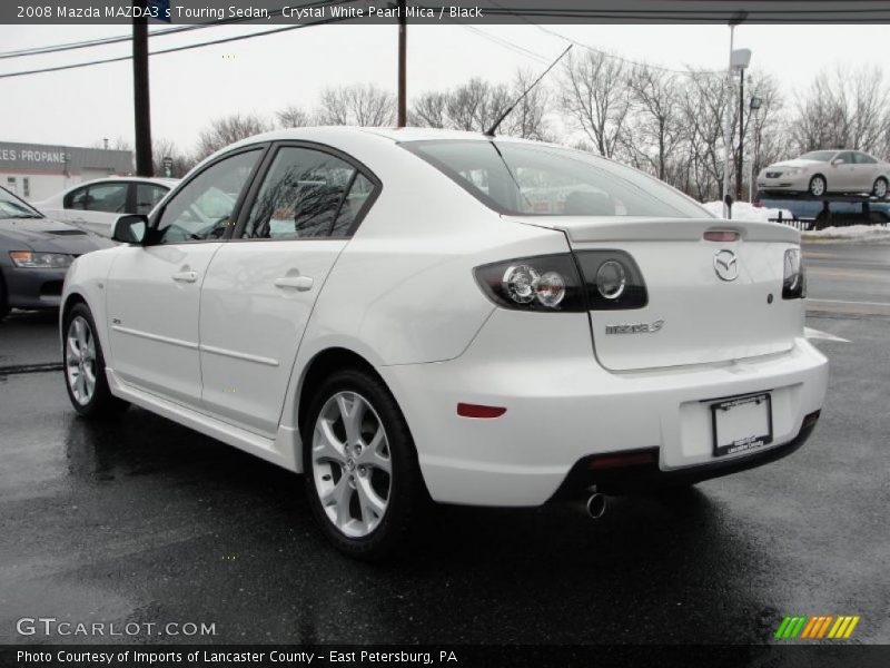 Crystal White Pearl Mica / Black 2008 Mazda MAZDA3 s Touring Sedan