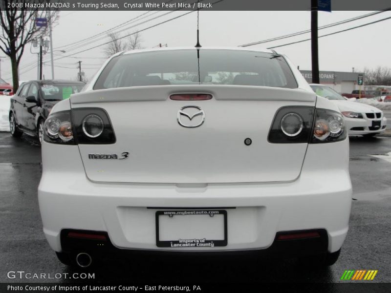Crystal White Pearl Mica / Black 2008 Mazda MAZDA3 s Touring Sedan