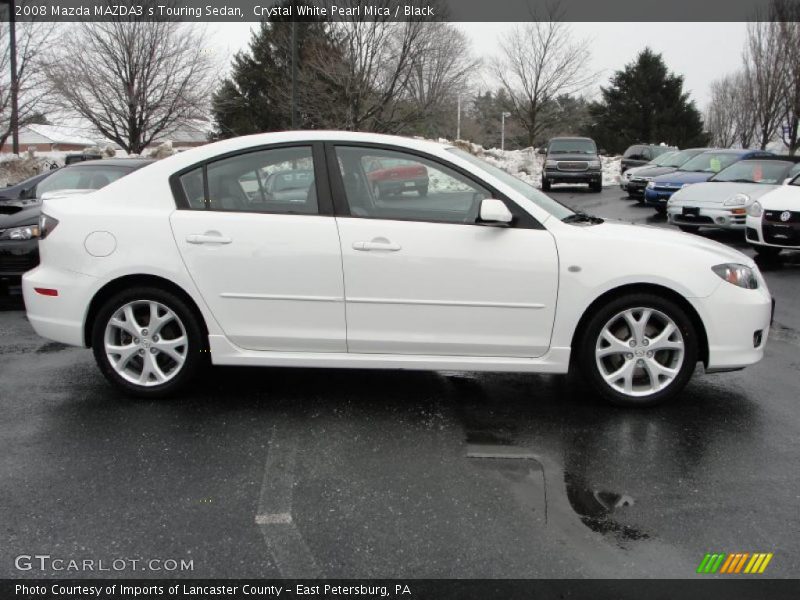 Crystal White Pearl Mica / Black 2008 Mazda MAZDA3 s Touring Sedan