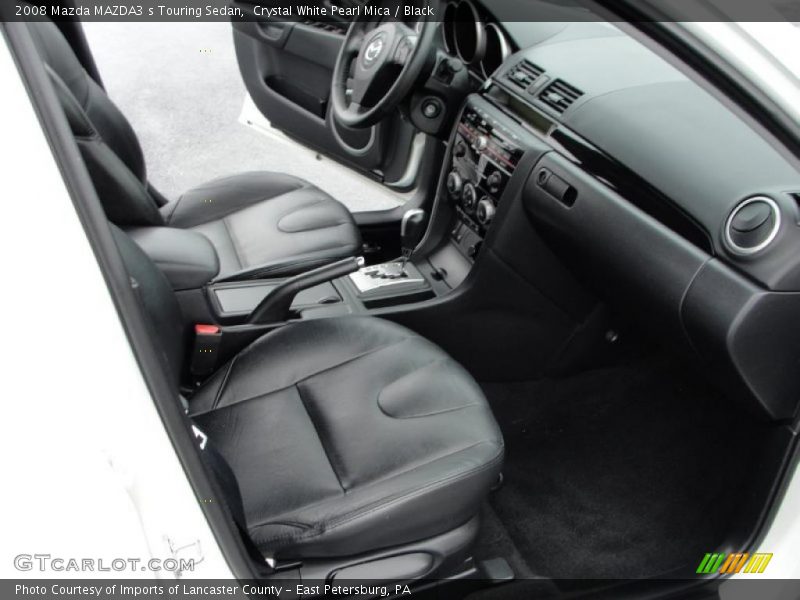 Crystal White Pearl Mica / Black 2008 Mazda MAZDA3 s Touring Sedan