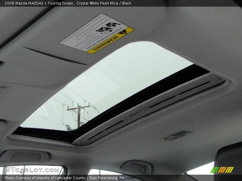 Crystal White Pearl Mica / Black 2008 Mazda MAZDA3 s Touring Sedan